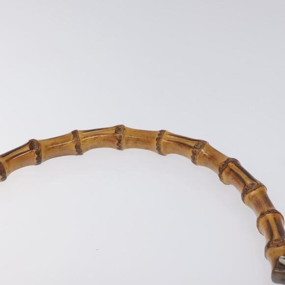 GUCCI Bamboo Hand Bag Nylon White Gold 000 1956 000 1956 - Picture 8 of 12